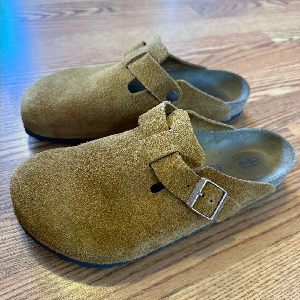 Birkenstock Boston Soft Footbed in Mink Suede 42 M9 W11 Regular